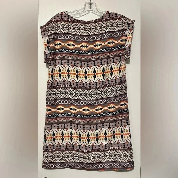 Skies are blue relaxed fit shift dress Aztec cap sleeves size XS - Picture 4 of 5